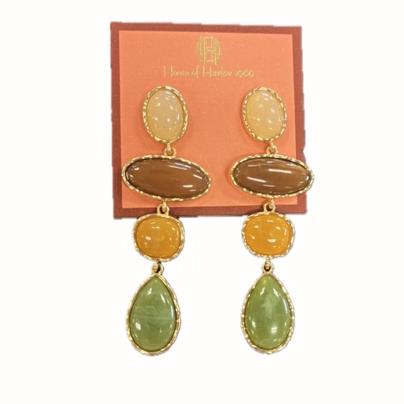 House of Harlow 1960 Jewelry - NWT ⚜️🧡⚜️ House of Harlow 1960 Gorgeous Multiple Stones Dangle Earrings